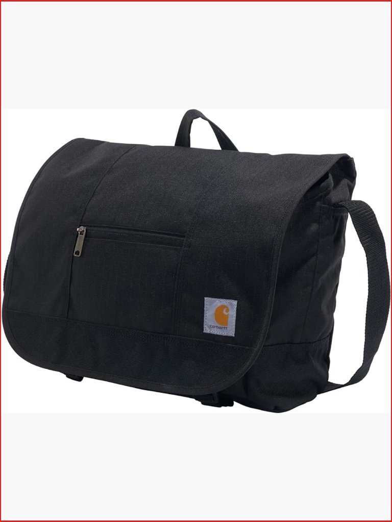 Durable Water-Resistant Messenger Bag With Laptop Sleeve